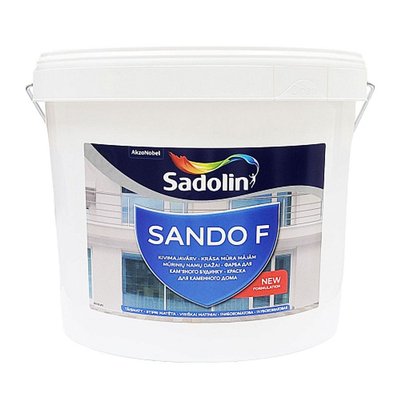 Фасадна фарба на водній основі Sadolin Sando F для бетону, біла, BW, 10 л 5072951 фото
