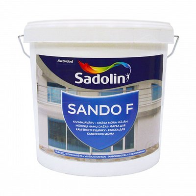 Фасадна фарба на водній основі Sadolin Sando F для бетону, біла, BW, 5 л 5072953 фото