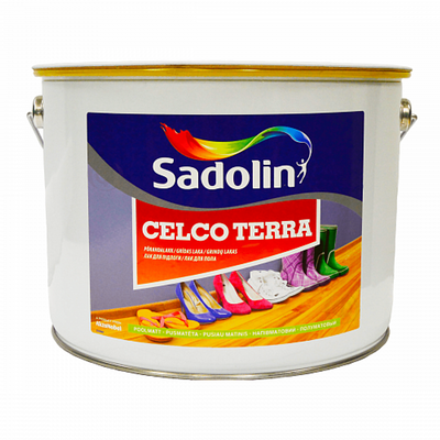 Лак для пола Sadolin Celco Terra алкидный, полуматовый, бесцветный, 10 л 5181368 фото
