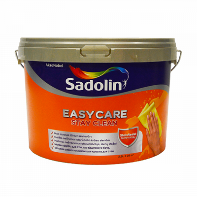 Акрилова фарба Sadolin EasyCare для стін та стелі, брудовідштовхувальна, біла, BW, 2.5 л 5270867 фото