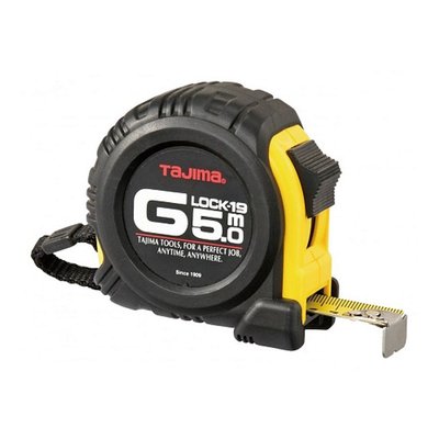 Рулетка строительная ударопрочная Tajima G-Lock 5м×19мм (G9P50MY) 950 фото