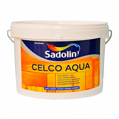 Лак на водній основі Sadolin Celco Aqua для стін та стелі, матовий, безбарвний, BC, 2.5 л 5072664 фото