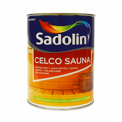 Лак на водній основі Sadolin Celco Sauna для сауни та лазні, безбарвний, BC, 1 л 5181363 фото