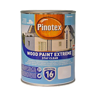 Краска для дерева Pinotex Wood Paint Extreme самоочищающаяся, белая, BW, 1 л 5309452 фото