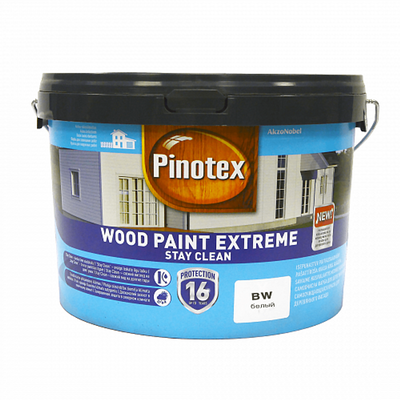 Фарба для дерева Pinotex Wood Paint Extreme самоочисна, біла, BW, 2.5 л 5310523 фото