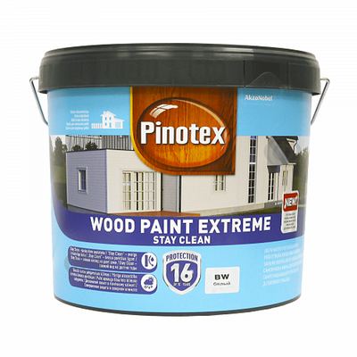 Фарба для дерева Pinotex Wood Paint Extreme самоочисна, біла, BW, 10 л 5310611 фото