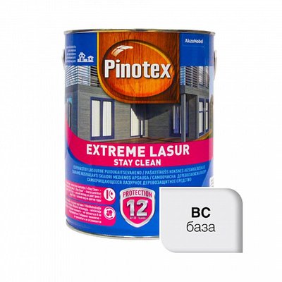 Просочення для дерева Pinotex Extreme Lasur самоочисне, безбарвне, BC, 3 л 5309024 фото