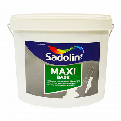 Легка шпаклівка Sadolin Maxi Base для стін та стелі, світло-сіра, 10 л 5072825 фото