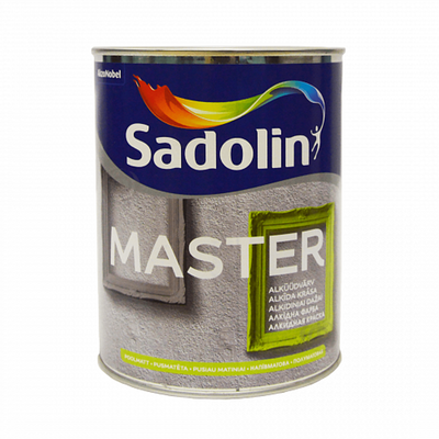 Алкидная краска Sadolin Master 30 для дерева и металла, белая, BW, 1 л 5181233 фото