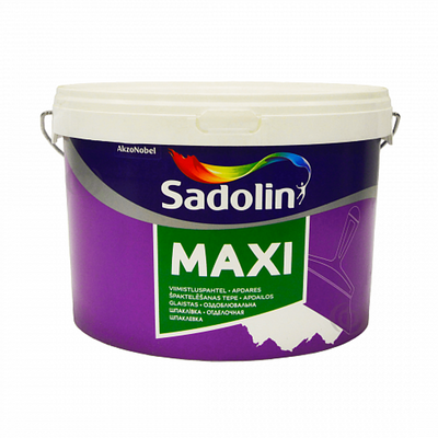 Дрібнозерниста шпаклівка Sadolin Maxi для стін та стелі, біла, 2.5 л 5072821 фото