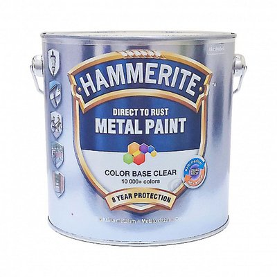 Фарба 3 в 1 по металу Hammerite Metal Paint Base Smooth захисна, безбарвна, BC, 2.35 л 5586661 фото